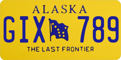 AK license plate GIX789