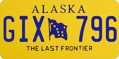 AK license plate GIX796