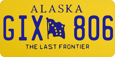 AK license plate GIX806