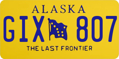 AK license plate GIX807