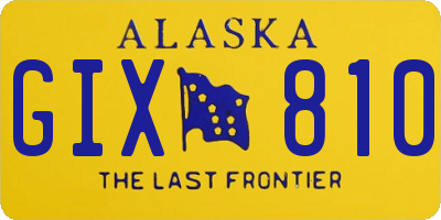 AK license plate GIX810