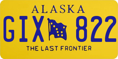 AK license plate GIX822