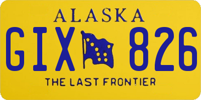 AK license plate GIX826