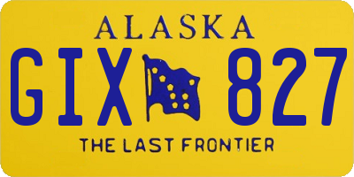 AK license plate GIX827