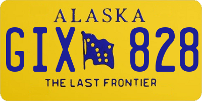 AK license plate GIX828