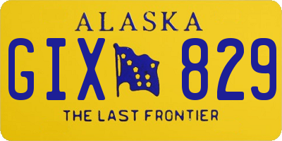 AK license plate GIX829