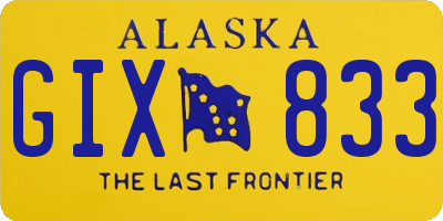 AK license plate GIX833