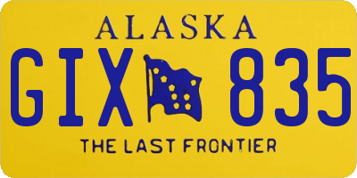 AK license plate GIX835