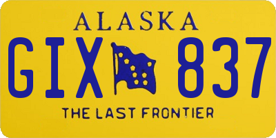 AK license plate GIX837