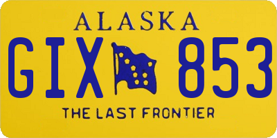 AK license plate GIX853