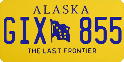 AK license plate GIX855
