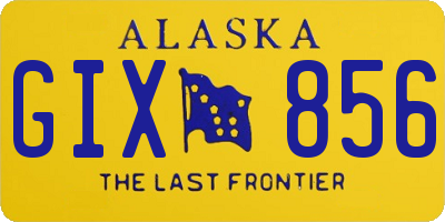 AK license plate GIX856