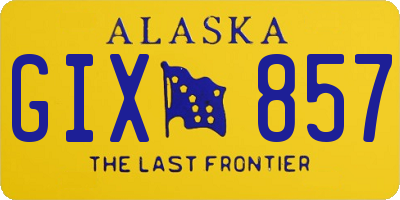 AK license plate GIX857