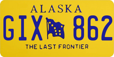 AK license plate GIX862