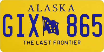 AK license plate GIX865