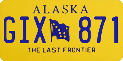 AK license plate GIX871