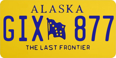 AK license plate GIX877