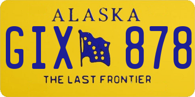 AK license plate GIX878