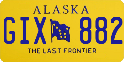 AK license plate GIX882