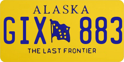 AK license plate GIX883