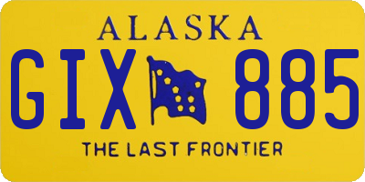 AK license plate GIX885