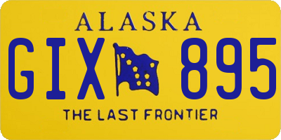 AK license plate GIX895