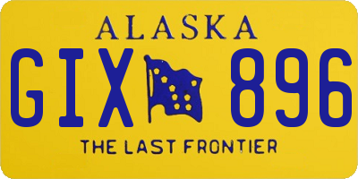 AK license plate GIX896