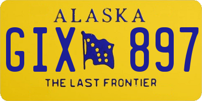 AK license plate GIX897