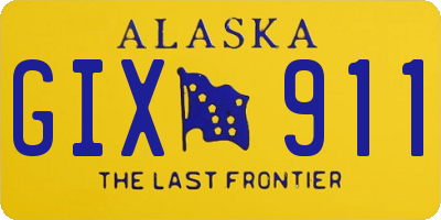 AK license plate GIX911