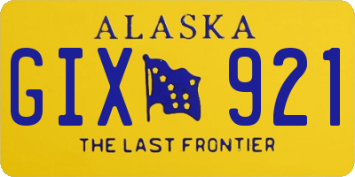 AK license plate GIX921
