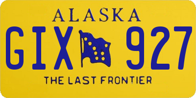 AK license plate GIX927
