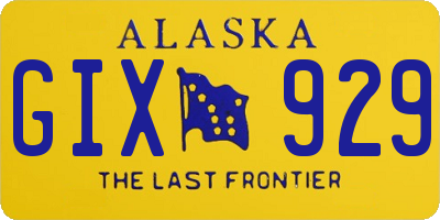 AK license plate GIX929