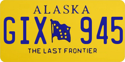 AK license plate GIX945