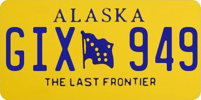 AK license plate GIX949