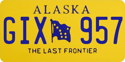 AK license plate GIX957