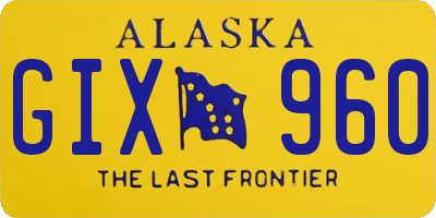AK license plate GIX960