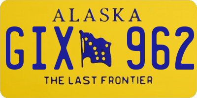 AK license plate GIX962