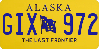 AK license plate GIX972