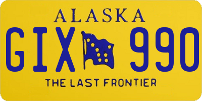 AK license plate GIX990