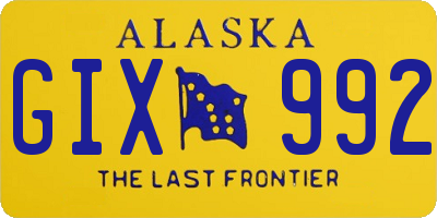 AK license plate GIX992