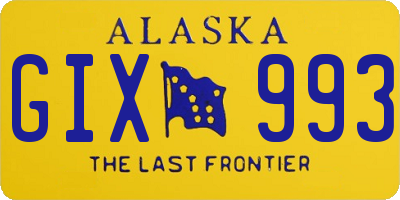 AK license plate GIX993