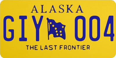 AK license plate GIY004