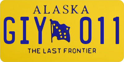 AK license plate GIY011