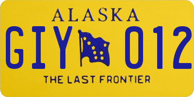 AK license plate GIY012