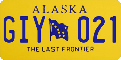 AK license plate GIY021