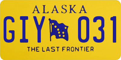 AK license plate GIY031