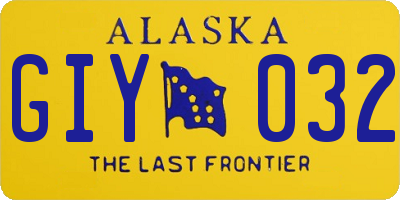 AK license plate GIY032