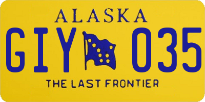AK license plate GIY035