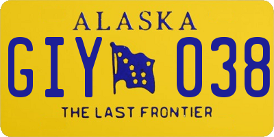 AK license plate GIY038