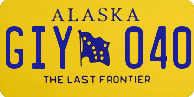 AK license plate GIY040